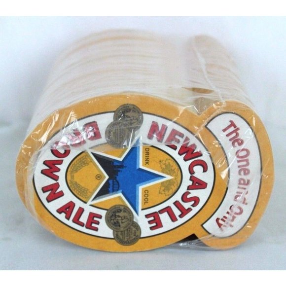 Pkg Newcastle Brown Ale Beer No Bullocks Bar Coasters The One Only Barware New - Picture 3 of 4